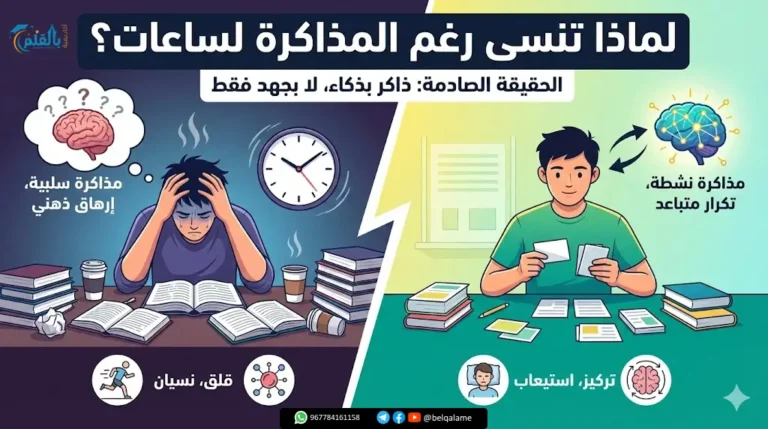 لماذا أنسى رغم المذاكرة لساعات